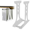 Zinueen Supporto per PC sotto scrivania, supporto da tavolo per PC e supporto da parete Torre fino a 35 kg, supporto per computer per scrivania regolabile in altezza, robusta struttura in acciaio (bianco)