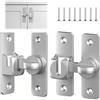 PARFCO 90/180 Gradi Serratura per Porta, 2 Coppie di Chiavistello per Porta in Legno, Chiavistello per Porta in Alluminio con 8 Viti, Chiavistello, per Bagno, Wc, Camera da Letto, Armadio