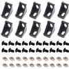 Befenybay 10PCS Profilo in alluminio estruso 2028 Staffa angolare ad angolo retto con viti per profilo di estrusione in alluminio con scanalatura da 6 mm Serie 2020 (2028-Nero-10 con viti)