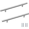 SYDARSYN 6 Pezzi Maniglie per Mobili da Cucina - Maniglie a T-Barra per Armadi, Mobili e Cucina in Acciaio Inox (128 mm Distanza dei Fori)
