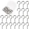 Dagran 20 Pezzi Occhielli a Vite per Legno M5 Ganci Q-Hanger Inox Ganco a Vite per Muro con Occhiello e Fibbia a Molla Ganco Avvitabili Ganci a Soffitto per Cesto Appeso Piante Decorazioni Natalizie