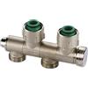 Simplex HB VARIOCON U2: Modulo di connessione con connettori girevoli SQUARE e RIGHT, MONO e BITUBE per radiatore con valvole integrate con connettore G3/4 maschio F10027