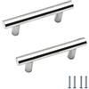 SYDARSYN 6 Pezzi Maniglie per Mobili da Cucina - Maniglie a T-Barra per Armadi, Mobili e Cucina in Acciaio Inox (64 mm Distanza dei Fori)