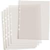 Janrax Confezione da 100 buste trasparenti perforate in vetro formato A5. Janrax