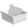 HAN 965-0-11 - Schedario, per circa 800 schede, formato A5 orizzontale, in polistirene, 228 x 96 x 235 mm, colore: Grigio chiaro