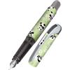 Online Penna stilografica College Panda, penna stilografica per destrorsi, impugnatura ergonomica, pennino in iridio medio, cartucce di inchiostro standard, cartuccia combinata blu