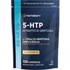 Horbäach 5 HTP Integratore - 700mg di Griffonia Simplicifolia - con Vitamina B5 | 120 Vegano Compresse - 4 Mesi di Fornitura - di Horbaach