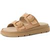 MARCO TOZZI Sandalo da donna plantare Feel Me morbido Pelle fodera interna morbida Alla moda, beige (DUNE SUEDE), 38 EU