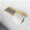 Viverso x add porta rotolo con ripiano, aperto, fisso, VA2202PG, x add oro [Accessori Bagno > Porta Rotolo]