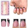NOVO OVO Breve Sharp Square Black French Tip Nail Tips Press on BERRY PINK, unghie corte e affilate, top coat, copertura completa per unghie per fai da te, 15 misure, 240 pezzi