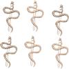 TOYANDONA 6 pezzi vintage metallo serpente fermagli per capelli in lega, eleganti fermagli per capelli per donne e ragazze, durevoli, facili da fissare, adatti per tutti i giorni e le feste