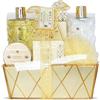GLOSS ! Cofanetto da bagno LUXURY GOLD - Cofanetto di bellezza per donna - Cesto di bellezza, cura e benessere - Regalo per donna, compleanno, Natale, insegnante, festa della mamma - COFFRET