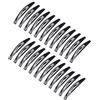 Pchnfei 24 fermagli per capelli neri a scatto, in metallo, da donna, lunghi e antiscivolo, piccoli fermagli per capelli per ragazze e donne, accessori per lo styling dei capelli (5,5 cm)