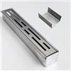 SXSJMY Piccolo Canaletta Scolo Accessori, Tappo Terminale con Connettore, per Canaletta Scolo 3,5cm