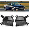 TangMiGe Fendinebbia compatibile con Audi A4 A3 S3, 8EC 8ED 8H7 8HE 8P1 8PA 8P7, S-Line versione paraurti V-Sistema, 05/2003-05/2013, H11, 1 Paio (Fumo Nero)