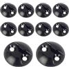 Alriedy 10 binari per airline, piastre di ancoraggio in alluminio, per il fissaggio del carico, per camion, camper, aerei, furgoni, flessibili, antiruggine, facile da montare (Φ44 mm)