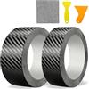 MCTNCT 2pezzi 10m Fibra di Carbonio per Auto, Pellicola Carbonio Adesiva, Protezione Bordi Auto Universale,Pellicola Carbonio per Auto,protezione per auto, autoadesiva,universale,moto, biciclette,3 cm /5 cm