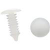 A ABSOPRO Automobile Fermi Rivetti 6.5mm Foro Dia Fissaggio Plastica Bianco(20Set)
