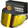 Everalo Visiera Compatibile con Hjc RPHA 1 - RPHA 1 V2 CARBON - HJ35 (Oro Cromo)