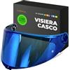 Everalo Visiera Compatibile con Agv K6 - K6s (Blu Elettro)