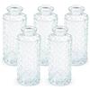 Blümelhuber Set di 5 piccoli vasi decorativi in vetro, per matrimoni, piccoli vasi moderni, decorazione primaverile, decorazione per piante, fiori secchi, set di decorazioni per matrimoni (bianco)
