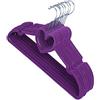 MYMM 10 Pezzi grucce, Grucce Appendiabiti, rivestite in Velluto Antiscivolo, Velluto a Forma di Cuore, Gruccia per Mantenere Lo Spazio, Camicie, Pantaloni, Camicette, Sciarpe, Cappotti(Viola)