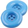 Whakano 10 bottoni decorativi in resina, bottoni rotondi a 4 fori, per fai da te, per lavori a maglia, cucito, cappotti, vestiti, giacca, pittura, scrapbooking, regalo, decorazione, blu, 30 mm