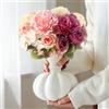 GZDDYUMYJX Vaso per fiori, vaso in ceramica di zucca, vaso in ceramica per arredamento, centrotavola per tavolo da pranzo,per arredamento per mensola da scrivania del soggiorno. (Bianco opaco)