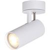 DAWALIGHT Faretto Orientabile GU10 Faretti LED da Soffitto Orientabili Bianchi 5W 3000K Bianco caldo Lampada Parete Spot per Interno Barra Cameretta Cucina, Alluminio