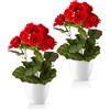 PASCH Fiori artificiali (gerani (rosso))
