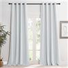 KGORGE Tende Termiche per Salotto Eleganti Tenda Oscurante da Interno con Anelli Curtains Camera da Letto Moderna 2 Pezzi L 140 x A 245 CM, Grigio Perla