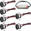 PORFOYO 6 faretti LED da incasso, 12 V 2 W Mini Spot LED, Piccoli Faretti, Downlight Driver Impermeabile, Soffitto per Cucina Soggiorno Carport Scala Corridoio (Nero Bianco Caldo 3000 K)