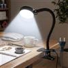 Lamptobe 15W Lampada da Lavoro, Lampada con Pinza da 6000K con Collo d'Oca Flessibile e Clip Resistente,Lampada da Banco per Banco da Lavoro,Tornio,Macchina da Cucire,Griglia,Industriale