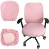 Notoke Rivestimento per sedia da ufficio, lavabile ed elastico, per sedia da ufficio, sedia da computer, sedia da scrivania, adatto per la maggior parte delle sedie da ufficio, 38-48 cm (rosa)