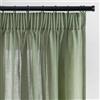 Topfinel Set Di 2 Tende Corte In Lino Verde Salvia Stile Bohémien Con Volant In Voile Semitrasparente Per Cameretta Dei Bambini Soggiorno Moderno 140 x 145 cm(LxA)