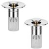 TopHomer 2 tappi per lavello con raccogli capelli, tappo di scarico per lavabo, filtro pop-up di ricambio per fori di scarico da 28-32 mm