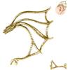 6ixGosh 1 paio di orecchini gotici a forma di drago, in acciaio inox, stile retrò, stile punk, serpente, drago, pesce, coccodrillo, orecchini per cartilagine rampicante, orecchini a perno per donne e