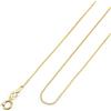 Amberta Collana Donna Oro 14K 18K Vero | Catenina Oro Donna Uomo Super Sottile Delicata 40/45/50 cm | Girocollo Barbazzale Singapore Veneziana