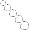 Body CAC 5 Pezzi-1.0mm Anelli a Cerchio con Cricchetto Incernierato, Orecchini a Bottone in Titanio con Piercing all'Elica.
