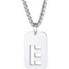 Richsteel Collana con Ciondolo a Forma di Lettera A-Z 26 Personalizzabile con Lettera dell'Alfabeto con Catena di Grano Resziabile Placcato Oro/Nero e Acciaio Inossidabile Gioielli Unisex