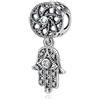 YiRong Jewelry Ciondolo "mano di Fatima" a forma di cuore con chiave, in argento Sterling 925, per anniversari, compatibile con bracciale Pandora B
