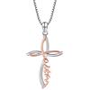 ABIGY Collana con croce in argento Sterling 925, ciondolo a forma di croce celtica, bradipo, croce, fede, piastrina per cani, da donna, gioiello regalo, Argento sterling, Zirconia