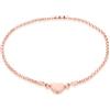 Tuscany Silver Bracciale da donna in argento sterling placcato oro rosa con catena popcorn magnetica a cuore da 6.4 mm 19cm/7.5