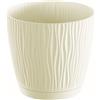 Prosperplast Vaso da fiori 2,3L Sandy P 16,8x16,8x15,7 cm, Crema