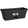 Elho Green Basics Trough Allin1 30 - Fioriera per Balcone esterno - Ø 29.5 x H 15.5 cm - Nero/Living Black