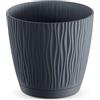 Prosperplast Vaso da fiori 3,3L Sandy P 18,8x18,8x17,5 cm, Antracite
