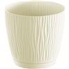 Prosperplast Vaso da fiori 3,3L Sandy P 18,8x18,8x17,5 cm, Crema