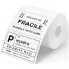MUNBYN Etichette 3 x 2 pollici (7,6 x 5,1 cm) Etichette per spedizione Carta termica per stampanti di etichette dirette Etichette impermeabili Carta bianca Senza BPA/BPS 500 etichette / 1 rotolo