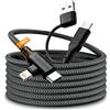 ASICEN Cavo di ricarica rapida 4 in 1 da 100 W, da USB A/C a Lightning, ad angolo retto di 90 gradi, in nylon intrecciato, per iPhone 17, 16, 15, serie iPad Pro, MacBook, Samsung Galaxy, Google Pixel