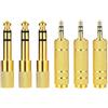 Greluma 6 pz spina TRS da 3,5mm a jack da 6,35mm e convertitore adattatore audio stereo con spina da 1/8 femmina a 1/4 maschio per cuffie,microfono